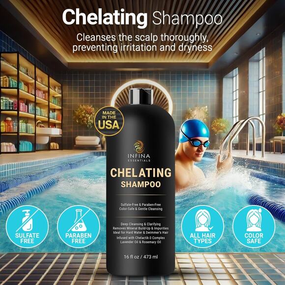 Chelating Hard Water Shampoo with Chelactik-3 & Rosemary Oil - Color Safe Metal - Picture 3 of 6